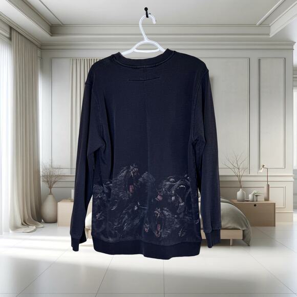 🔥 Givenchy Baboon Graphic Crewneck Sweatshirt – Rare Archive Print 🔥 - Picture 2 of 4